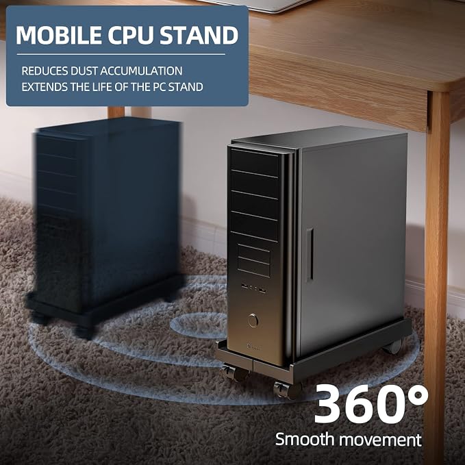 BYMECOST Adjustable Computer Tower Stand, PC Stand Mobile CPU Stand - Image 6