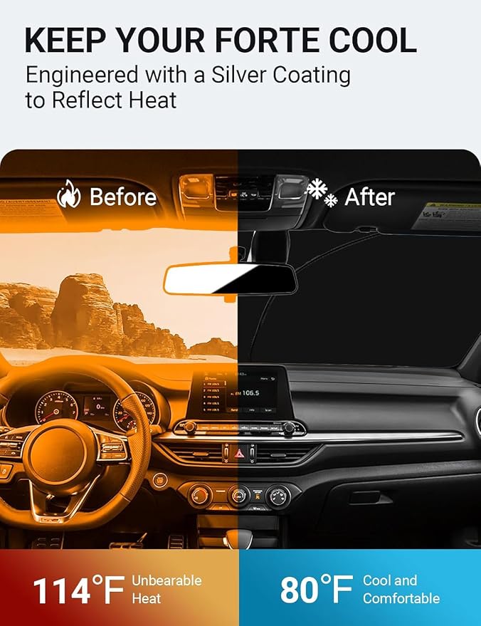 Proadsy 2026 Upgrade Front Windshield Sunshade Foldable Sun Shade Protector Sun - Image 2