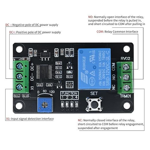 Podazz Delay Timer Relay DC 5V/12V/24V Time Delay Controller Module Compatible - Image 5