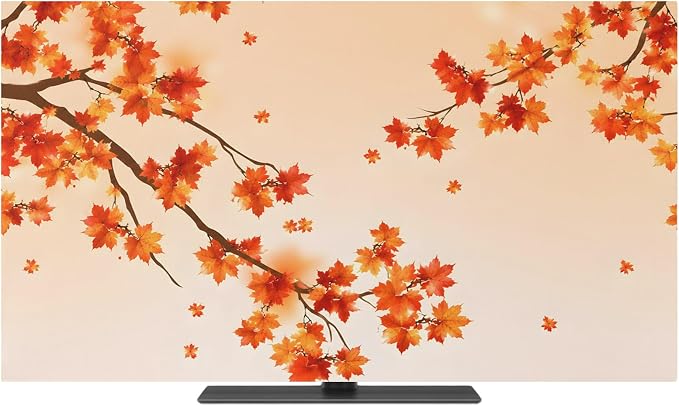 Thanksgiving Holiday Maple Leaf Indoor TV Cover, Elastic TV Screen Protector by Unknown