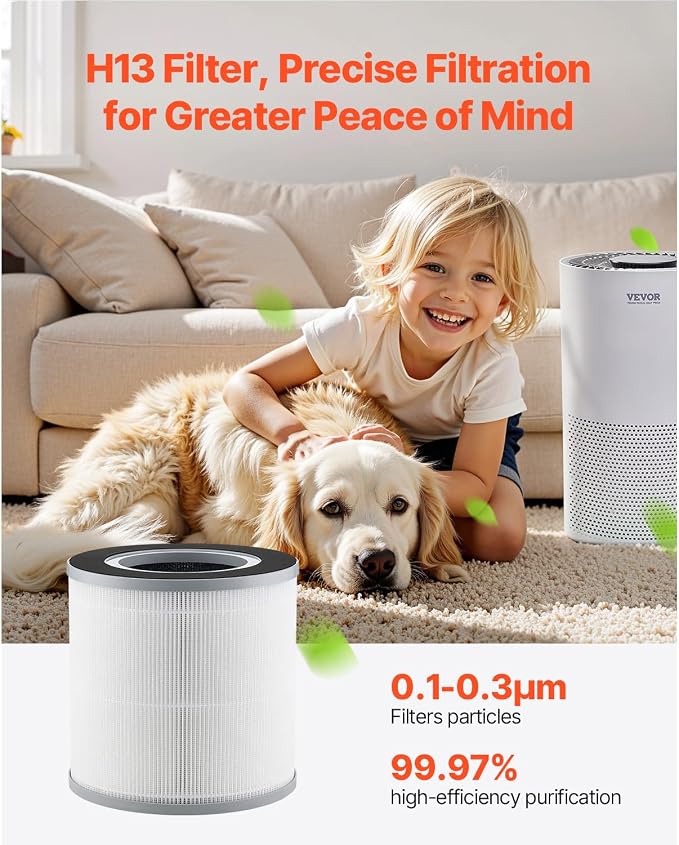 VEVOR Air Purifier Replacement Filter, 3-in-1 Compact & Lightweight Replacement - Image 2