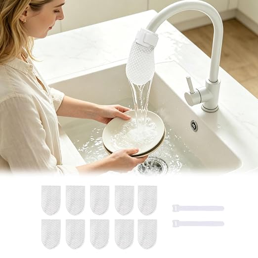 50 Pack High Density Faucet Filter, Fine Fiber Mesh Water Purifier - Image 2