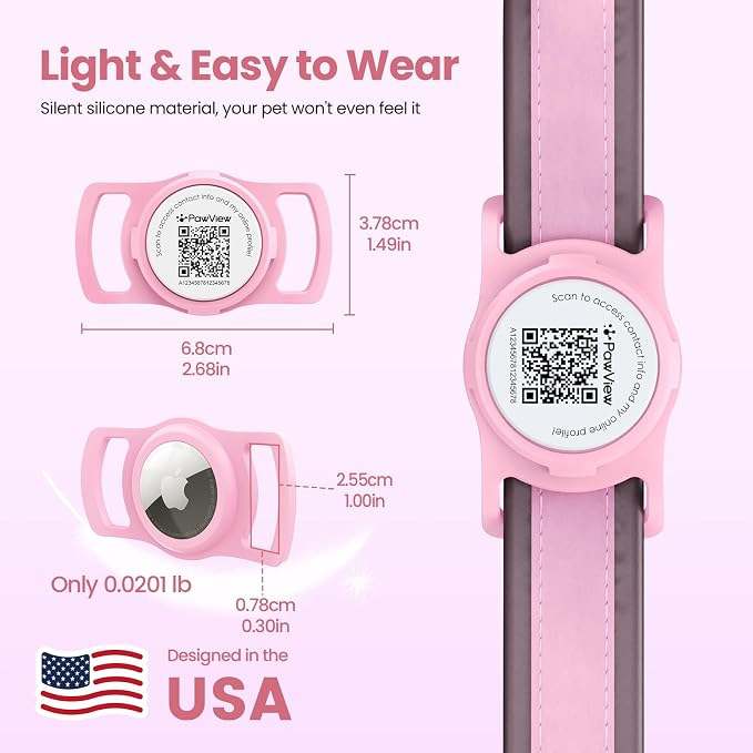 for AirTag Dog Collar Holder, Waterproof Smart QR Code - Image 2
