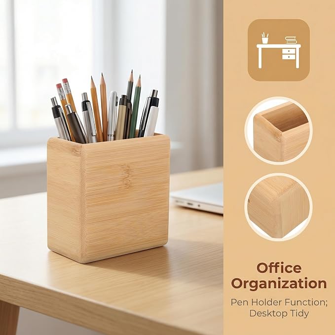 Garneck Bamboo Remote Control Holder Wall Mount - Image 7