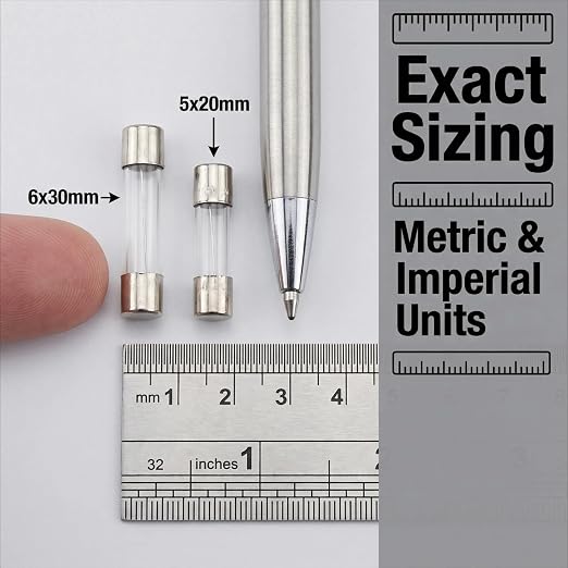 15 Values 250 pcs Fast-Blow Glass Fuses Assortment Kit 6x30mm 250V 1A, 250V 1A - Image 2