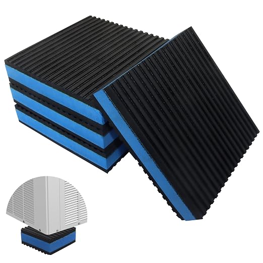 Jiozermi 4 Pcs Anti Vibration Pads, Heavy Duty Rubber Sound Dampening Mat Shock by Jiozermi