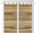 Light Brown Wood Grain Bedroom Curtains 72 Inch Length, Window Curtains Tab Top by Unknown