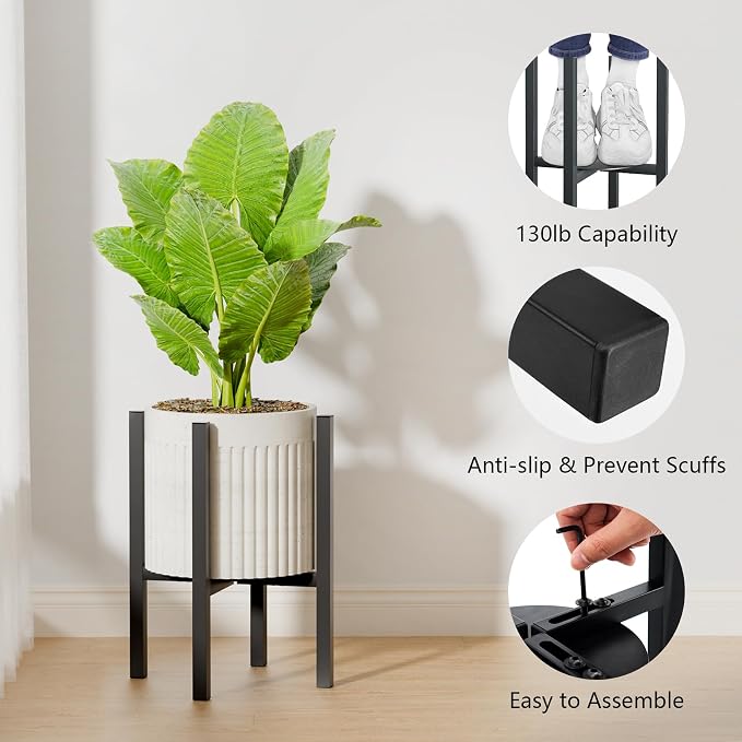 Linpla Adjustable Metal Plant Stand Indoor Outdoor - Image 4