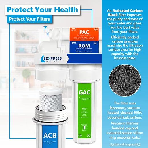 Express Water – 10 Pack Activated Carbon Block ACB Water Filter Replacement – 5 - Image 3