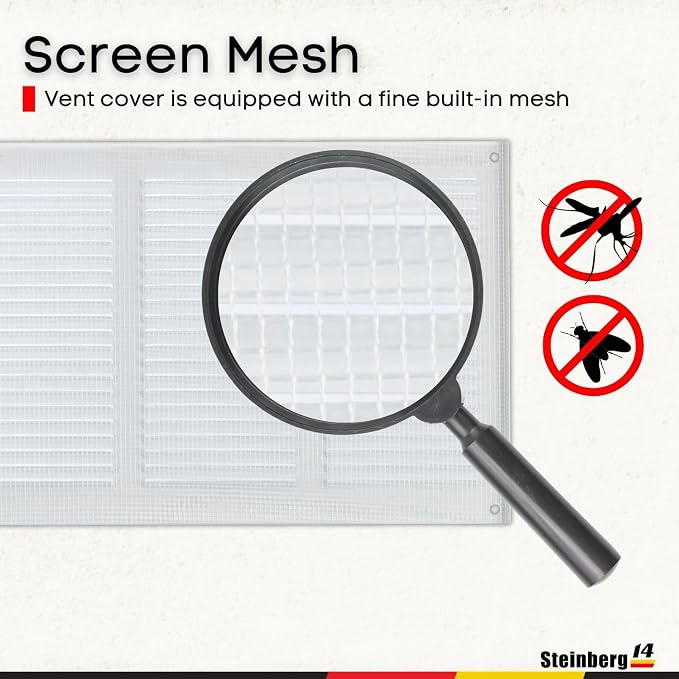Steinberg14 White Vent Cover 10x6 - Image 3
