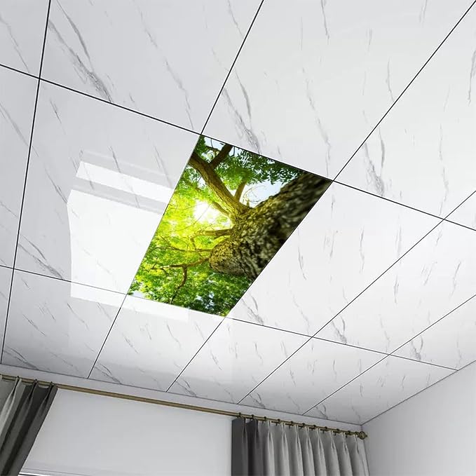 2PCS Fluorescent Light Covers for Classroom Ceiling Lights Magnetic Light Covers - Image 8