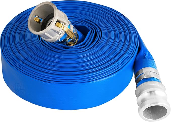 1.5" x 50 ft Backwash Hose for Swimming Pools, Heavy Duty PVC Water Lay Flat by Picatu