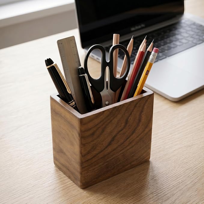 Remote Holder Hole-Free, Self-Adhesive Storage Wooden Box Small | Wall Mounted - Image 9