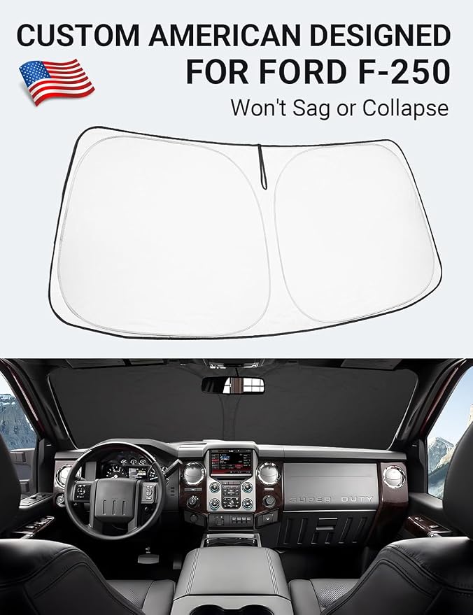 Proadsy 2026 Upgrade Front Windshield Sun Shade Foldable Sunshade Protector - Image 2