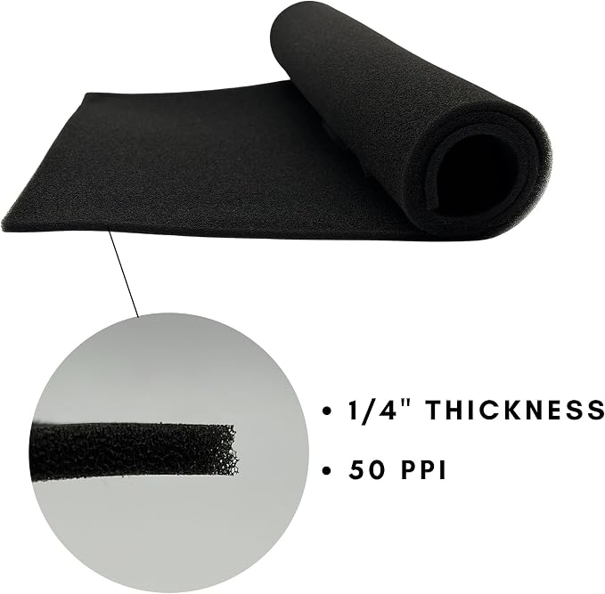 Window Air Conditioner Filter 1/4 inch 50PPI Cut To Fit AC Foam Replacement - Image 3