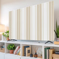 Minimalist Vertical Stripes Indoor TV Cover, Elastic TV Screen Protector Beige by Unknown