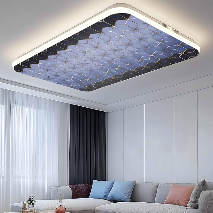 2x4 ft Fluorescent Light Cover for Ceiling Abstract Blue Black Gradient - Image 2