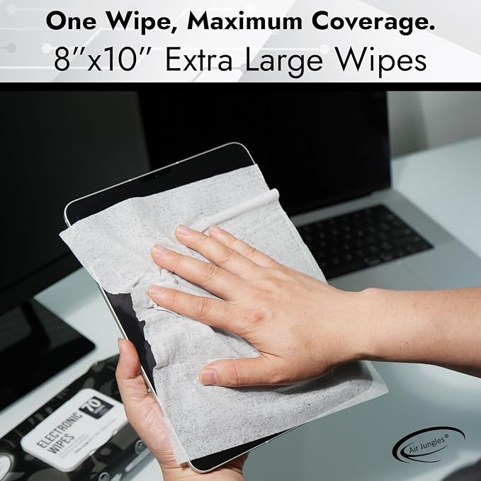 Air Jungles 3in1 Leather Cleaner Wipes 70 Count, and Air Jungles Electronic - Image 8