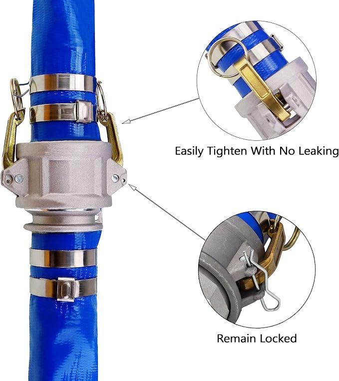 DAVCO 1.5" ID × 50 ft Pool Backwash Hose, Heavy Duty Reinforced Blue PVC Lay - Image 5
