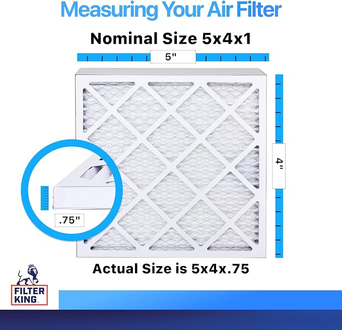 Filter King 5x4x1 Air Filter | 4-PACK | MERV 8 HVAC Pleated A/C Furnace Filters - Image 2
