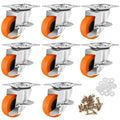 Caster Wheels, 2.5 Inch Casters Set of 8, Heavy Duty Casters by BOSGEOT