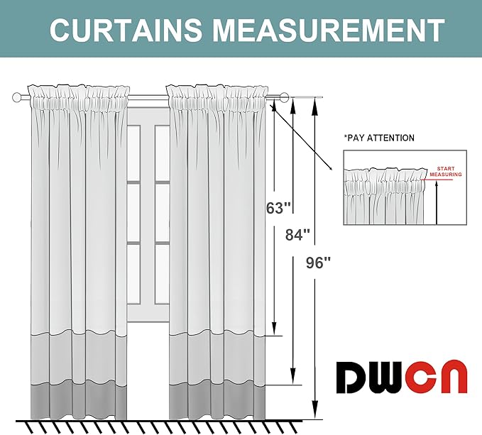 DWCN Blackout Curtains for Bedroom - Thermal Insulated Privacy Energy Saving Rod Pocket Drapes for Living Room, W 38 x L 72 Inch, Turquoise, Set of 2