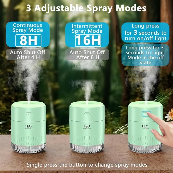 SZO Plant Humidifier Indoor, 500ml Green - Image 5