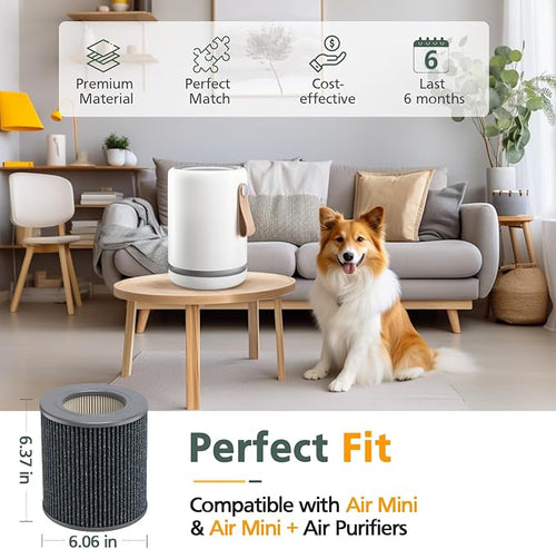 1 Pack Air Mini PECO-HEPA Replacement Filters Compatible - Image 2