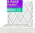 14x30x1 MERV 13 Pleated Air Filter MPR 1900 & FPR 10, Furnace Air Filters by Qingzhug