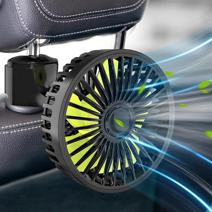 Dealswin USB Car Seat Fans for Backseat: Protable Car Cooling Fan for Car Rear - Image 8
