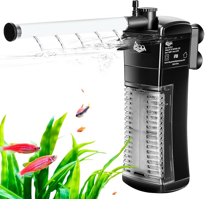 AQQA Aquarium Internal Filter, Submersible Power Filter in-Tank by AQQA
