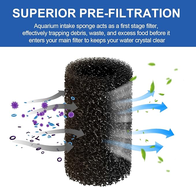 Pre Filter Sponge for Aquarium Shrimp Fry Fish Tank Filter Intake for Marina S10 - Image 3