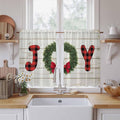 Christmas Wreaths Kitchen Curtains 45 Inch Long 2 Panel Set, Rod Pocket Window by Unknown