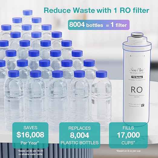 SimPure T2-600A Reverse Osmosis Water Filter System Alkaline Water, NSF/ANSI 58 - Image 5