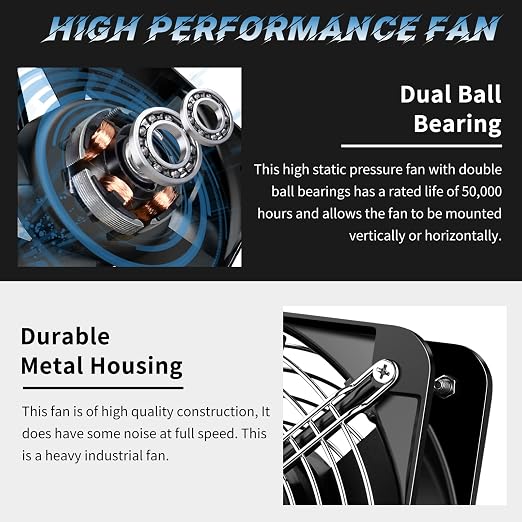 Big Airflow Axial 110V 120V AC 150mm x 50mm Metal Fan - Image 3