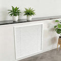 White Modern Air Return Grille，Wxl_16 x 26 in Decorative Aluminum Air Vent Cover by Qiczom