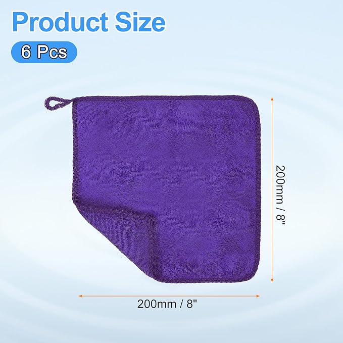 HARFINGTON 6 Pack Microfiber Cleaning Cloth - Image 2