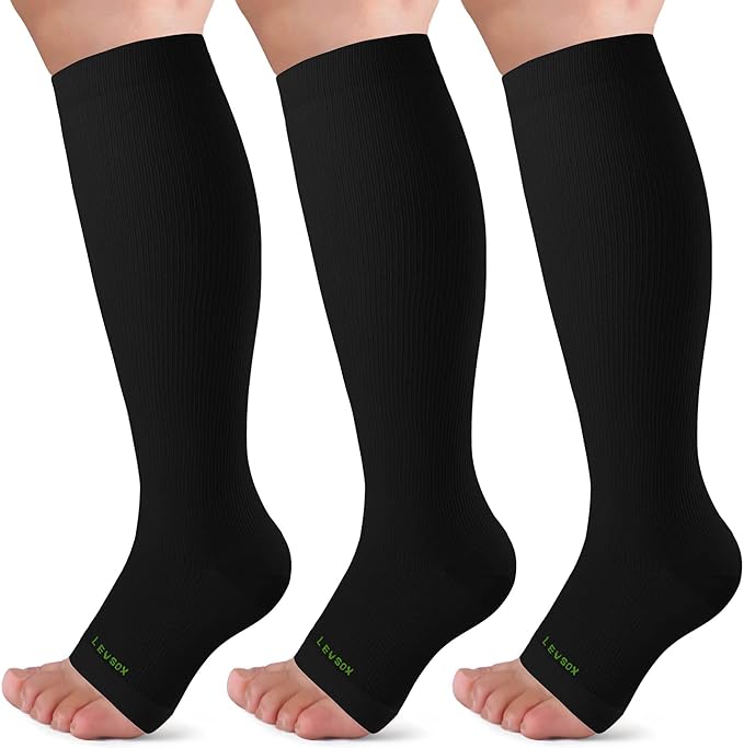 LEVSOX Open Toe Compression Socks by Levsox