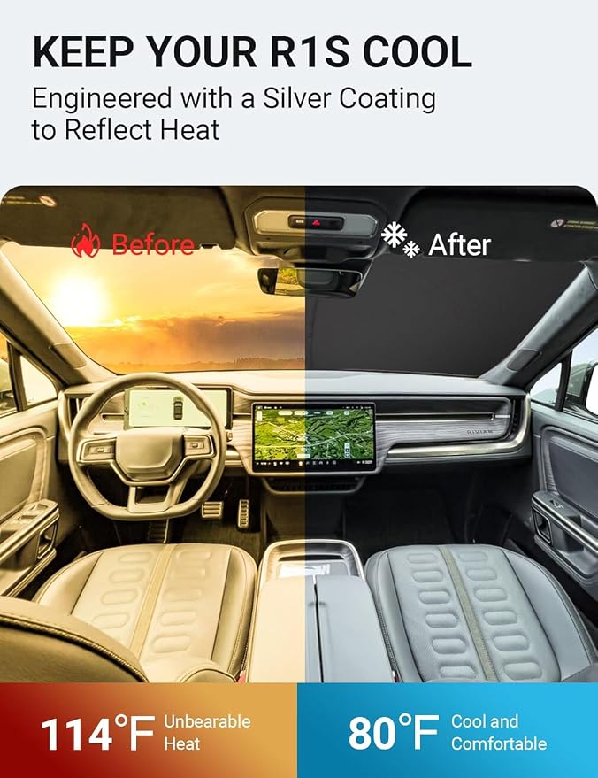 Proadsy 2026 Upgrade Windshield Sun Shade Custom Fit 2015-2025 2026 - Image 3