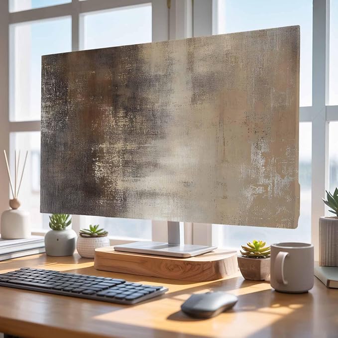 Vintage Shbby Chic Rock Indoor TV Cover, Elastic TV Screen Protector Abstract - Image 4