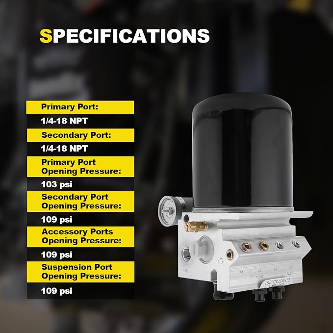 801266 Air Dryer with Drain Valve 12 Volt Compatible with Freightliner - Image 5