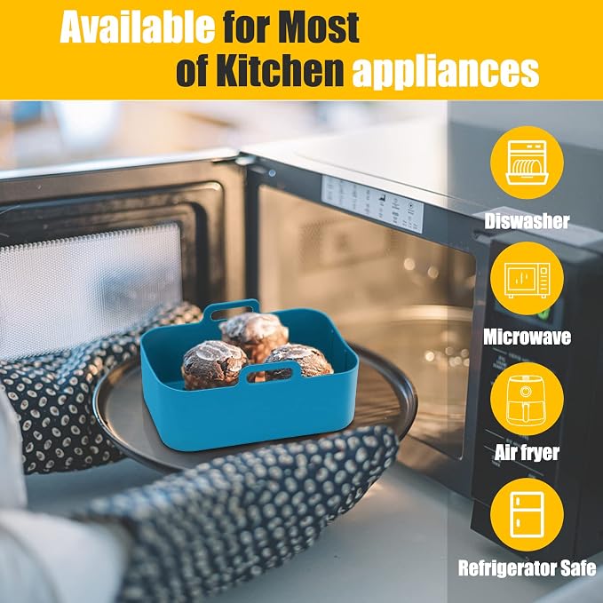Air Fryer Liners Silicone for Ninja Foodi Dual DZ201/DoubleStack SL201 8QT - Image 6