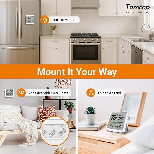 Temtop Indoor Thermometer Hygrometer, Precision Digital Temp/Humidity Monitor - Image 7