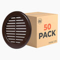 50-Pack 4" Round Air Vent Cover – Brown Plastic Soffit Air Vent Deflector by HVACOV