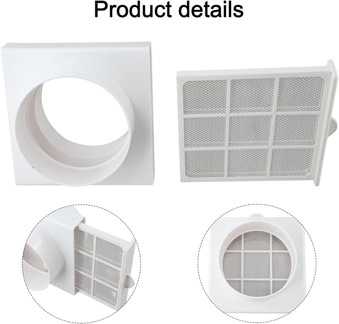 Washable Duct Air Filter for PVC PE Pipe and Aluminum Foil Hose, Aluminum Alloy - Image 8