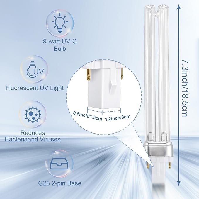 Poweka 9W UV-C Light Bulb Replacement - Image 2