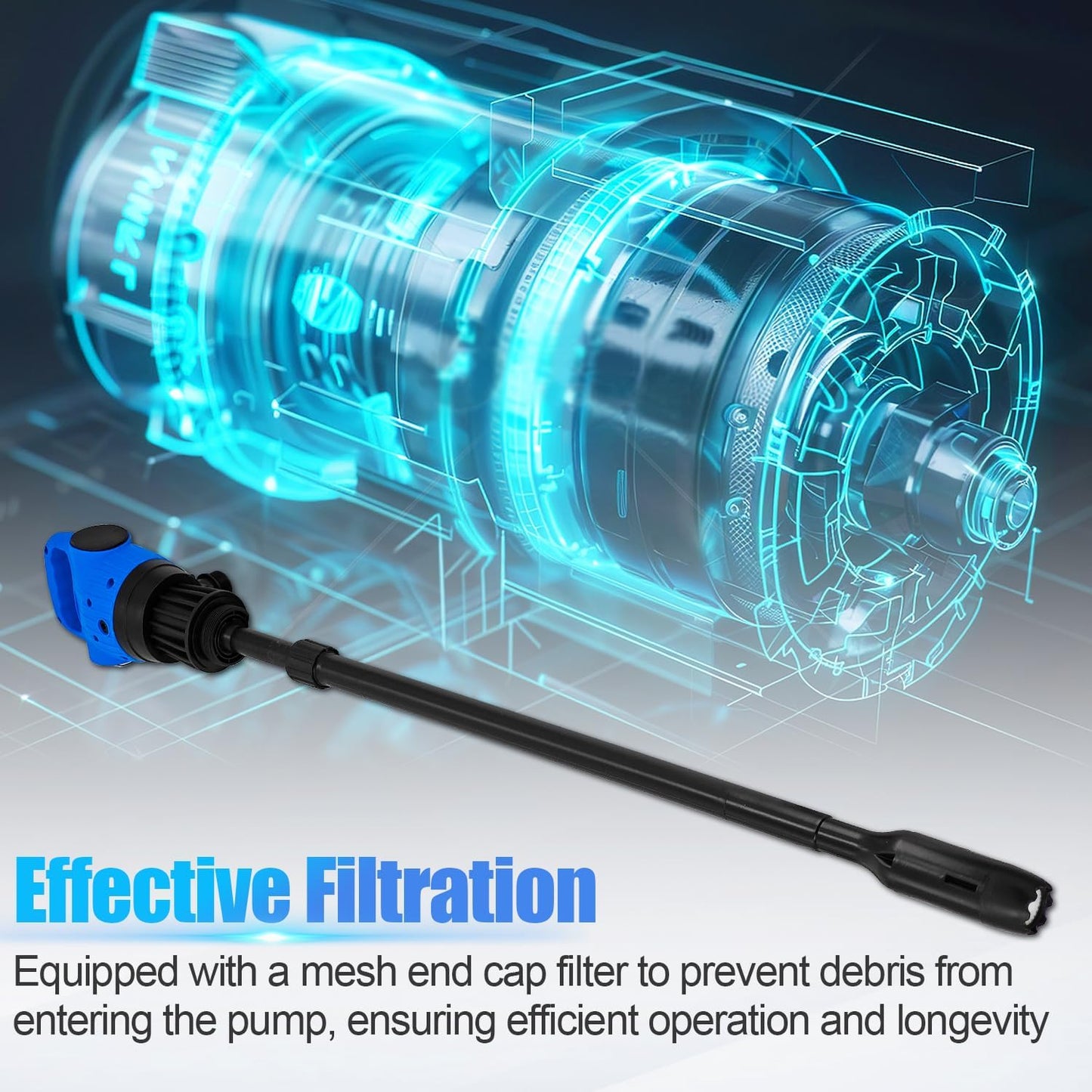 120V AC Electric Drum Pump with 12V DC Power, 55 Gallon Drum Pump with Built-in 2-Inch Bung Adapter, 5 Gallons Per Minute Flow Rate Liquid Transfer for DEF Diesel Water Antifreeze