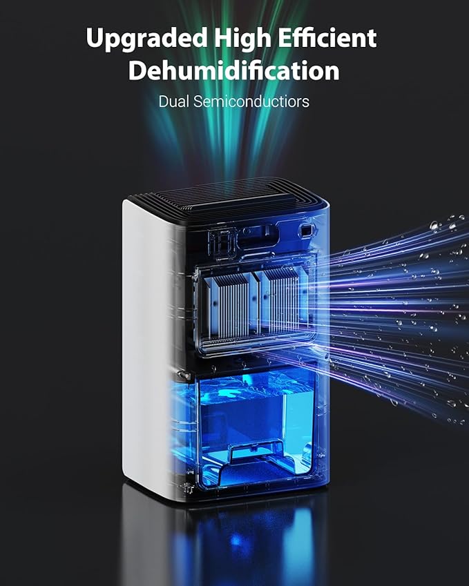 UBBO 95oz Dehumidifiers for Home, 1000 Sq.Ft Dehumidifier - Image 3