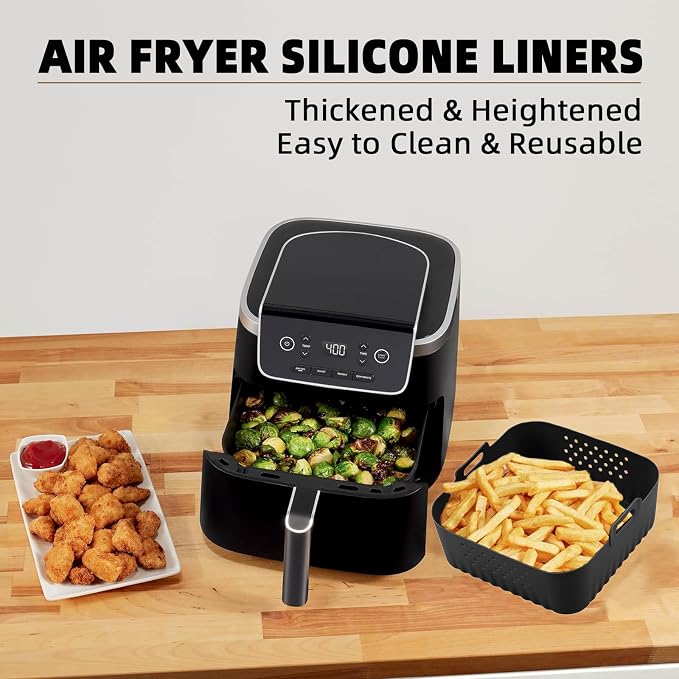LYHOLKEER Silicone Air Fryer Liners, COSORI Air Fryer Accessories - Image 4