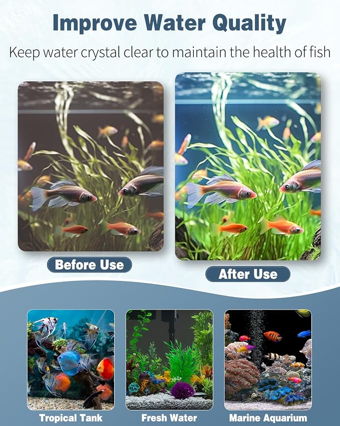 Pawfly Aquarium Bio Sponge Filter Media Pad, 6.3" x 5.5" x 0.78"Filter Foam - Image 6